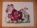 Picture: Georgia Bulldogs "The Big Dawg's Back" 11 X 14 print signed by artist Cal Warlick.