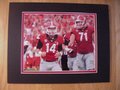 Picture: Hutson Mason and John Theus Georgia Bulldogs original 8 X 10 photo against Clemson professionally double matted in team colors to 11 X 14. We are the copyright holders of this image and the quality and clarity is fantastic.