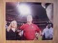 Picture: Mark Richt Georgia Bulldogs and Shelley Smith of ESPN original 11 X 14 photo against Clemson. We are the copyright holders of this image and the quality and clarity is fantastic.