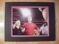 Picture: Mark Richt Georgia Bulldogs and Shelley Smith of ESPN original 8 X 10 photo against Clemson professionally double matted in team colors to 11 X 14. We are the copyright holders of this image and the quality and clarity is fantastic.