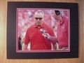 Picture: Mark Richt Georgia Bulldogs original 8 X 10 photo against Clemson professionally double matted in team colors to 11 X 14. We are the copyright holders of this image and the quality and clarity is fantastic