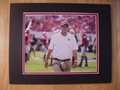 Picture: Mike Bobo Georgia Bulldogs original 8 X 10 photo against Clemson professionally double matted in team colors to 11 X 14. We are the copyright holders of this image and the quality and clarity is fantastic