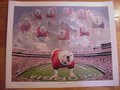 Picture: 2016 Georgia Bulldogs print is 16 X 20 and includes all 10 UGA Bulldogs. Very nice sentiment with UGA X, aka, "Que," being watched over by the previous 9 UGAs which is why this print is entitled "Heavenly Dawgs!" Plus this print fits a standard frame.