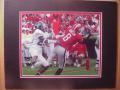 Picture: A.J. Green Georgia Bulldogs original "great catch" 8 X 10 glossy photo professionally double matted to 11 X 14 so that it fits a standard frame.