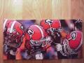 Picture: Georgia Bulldogs Raised Helmets 12 X 24 Classic Canvas Print.