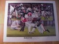 Picture: Auburn Tigers limited edition print signed and numbered out of 1000 by artist Alan Zuniga. This print features Auburn's relentless sacking of Brodie Croyle.
