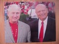Picture: Erk Russell of the Georgia Bulldogs and Georgia Southern Eagles and Vince Dooley of the Georgia Bulldogs in their last picture together original 8 X 10 photo.