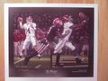 Picture: Daniel Moore hand-signed Alabama Crimson Tide "The Blackout" print celebrates Alabama's 41-30 win over Georgia and features Nick Saban, Julio Jones and John Parker Wilson.