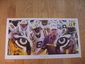 Picture: LSU Tigers "Geaux Bayou Bengals" poster features Les Miles, Tiger Eyes, and the players charging on the field.