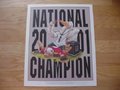 Picture: Miami Hurricanes 2001 National Champions print celebrates an undefeated season with a 37-14 Rose Bowl victory over Nebraska. Extremely limited, this is signed and numbered by the artist out of 500.