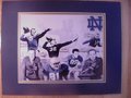 Picture: Notre Dame Fighting Irish Heisman Trophy 8 X 10 photo includes Angelo Bertelli, Johnny Lujack, Leon Hart, Johnny Lattner, Paul Hornung, John Huarte, and Tim Brown double matted to 11 X 14 so that it fits a standard frame.
