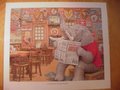 Picture: Alabama Crimson Tide "Elephant in the Room" 2010 limited edition print is signed and numbered by the artist. This satirical print shows the Alabama Elephant reading the "Birmingham News" with the headline of "Tide Rolls." Under the Tide article is a headline proclaiming "Global Warning Hoax" with a picture of Al Gore next to it. Under that story is one with a headline that reads "ACORN receives $6.5 Billion." Thus this artist has apparently merged the Alabama Elephant with the Republican Elephant.