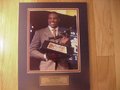 Picture: Cam Newton of the Auburn Tigers wins The Heisman Trophy original 8 X 10 photo with name plate that reads "Cam Newton, Auburn Tigers, 2010 Heisman Trophy Winner" double matted in Auburn colors to 11 X 14 so that it fits a standard frame.