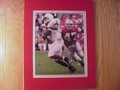 Picture: A.J. Hawk Ohio State Buckeyes original 8 X 10 glossy photo double matted in team colors to 11 X 14 so that it fits a standard frame..