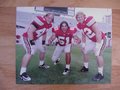 Picture: A.J. Hawk, Bobby Carpenter, and Anthony Schlegel Ohio State Buckeyes Linebackers original 11 X 14 photo.