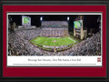 Picture: Mississippi State Bulldogs Davis Wade Stadium at Scott Field 13.5 X 40 panoramic print professionally double matted in team colors and framed to 18 X 44. This panorama, taken by James Blakeway, celebrates the 100-year anniversary of Scott Field, as the Mississippi State Bulldog football team took on their first opponent of the 2014 season. Scott Field was named after Olympic sprinter Don Magruder Scott, one of the best athletes ever to play at MSU. As part of the centennial celebration, the north end zone was expanded to accommodate over 61,000 fans, making Davis Wade Stadium at Scott Field the largest on-campus football stadium in the state of Mississippi. It also features two of the largest video boards in college football.