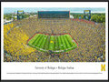 Picture: Just out from 2015 as the Jim Harbaugh era for the Michigan Wolverines begins with a 35-7 trouncing of Oregon State on September 12, 2015! Michigan Wolverines Michigan Stadium 13.5 X 40 panoramic poster professionally framed to 13.75 X 40.25. This panorama, taken by James Blakeway, captures the University of Michigan Wolverines in their home opener against the Oregon State University Beavers. It marks the first home game for J. Ira and Nicki Harris Family Head Football Coach Jim Harbaugh. The game also kicks off a year-long celebration of Michigan Athletics' 150th Anniversary. The Michigan Wolverines intercollegiate competition officially began its rich and storied tradition in the season of 1865-66 and, since that time, the athletic teams have claimed many national championships, beginning with football’s 1901 national title.