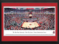 Picture: Ohio State Buckeyes basketball Value City Arena original 13.5 X 40 panoramic print professionally double matted in team colors and framed to 18 X 44. This panorama, taken by Christopher Gjevre, captures the excitement of The Ohio State Buckeyes playing before a sold-out crowd at the Value City Arena – Jerome Schottenstein Center. The largest arena in the Big Ten with seating for 19,500 fans, Value City Arena opened in 1998 and pays tribute to Jerome Schottenstein, the late Columbus businessman and philanthropist. The Buckeyes played their first basketball game in 1898 and have attended the NCAA tournament every decade since the 1930's. The Ohio State University was established in 1870 and is ranked among the top 20 public universities with over 64,000 students. Its main campus is located in Columbus, Ohio.