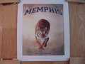 Picture: This is an original 10 X 12 Memphis Tigers art print with an image area of 8 X 10 entitled "On the Prowl." In excellent shape with no pin holes or tears.