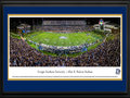 Picture: Just out after the win over Appalachian State! Georgia Southern Eagles Paulson Stadium print itself measures 13.5 X 40 inches and is double matted in team colors and framed to 18 X 44. It is on Grade A, pH neutral, heavy art stock. High quality panoramic picture frames covered with tempered glass. Print mounted and backed with foam core to prevent future warping from atmospheric and seasonal changes. This print comes double matted in GSU team colors and framed. The total measurement of the double matted and framed print is 18 inches by 44 inches. This panorama, taken by Sacha Griffin, captures the Georgia Southern University Eagles Football team playing host to Appalachian State in the newly expanded Allen E. Paulson Stadium. The Eagles were victorious in their first-ever Sun Belt Conference home game. One of the finest facilities of its kind, Paulson Stadium features a new mid-deck which brings capacity to 25,000. The new 50,000 square foot Ted Smith Family Football Center encloses the east endzone with a dynamic high-definition videoboard, adding to the gameday experience. Winners of an unprecedented six national championships at the FCS level, Georgia Southern was invited to join the FBS Sun Belt Conference in 2013.