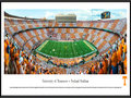 Picture: Just out from the 2015 season! Tennessee Volunteers Neyland Stadium 13.5 X 40 panoramic poster professionally framed to 13.75 X 40.25. This panorama, taken by Robert Pettit, spotlights the excitement of the season’s home opener between the Tennessee Volunteers and the Oklahoma Sooners at one of college football's most iconic landmarks, Neyland Stadium. A Tennessee trademark, the “checkerboard” seen depicted in the crowd is only the second ever in Neyland Stadium history, and is no easy feat when considering that at capacity, 102,455 fans are in attendance for game day festivities. The standout orange and white colors have represented the Volunteers since their inaugural season in 1891, when they were selected by team member, Charles Moore. The colors were those of the common American daisy which grew in profusion on The Hill.