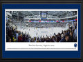 Picture: Penn State Nittany Lions Pegula Ice Arena 13 X 40 panoramic print professionally double matted in team colors and framed to 18 X 44. This panorama, taken by Christopher Gjevre, honors the official dedication and opening game at Pegula Ice Arena on October 11, 2013. In a fitting tribute, the Penn State men’s hockey team christened the new arena with a 4-1 win over the Army Black Knights™. The new $90 million state-of-the-art hockey palace has an official capacity of more than 6,000, including 1,000 student tickets. The building will also host many other events including youth and adult hockey leagues, education programs and figure skating sessions. The new arena went from dream to reality, as the result of a donation from Terry and Kim Pegula, who made the largest single gift in Penn State history.