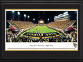 Picture: Wake Forest Demon Deacons BB&T Field 13 X 40 panoramic print professionally double matted in team colors and framed to 18 X 44. This panorama, taken by James Blakeway, features the Wake Forest Demon Deacons battling the opponent on home turf at BB&T Field. In 1923, a school newspaper reporter first referred to the team as "Demon Deacons," in recognition of what he termed their "devilish" play and fighting spirit. The name has, of course, remained as one of the most unique in America and continues to serve Wake Forest well, as the smallest school to ever compete in the Bowl Championship Series. The university received its name from its original location in Wake Forest, north of Raleigh, North Carolina. In 1956, the university moved to its current location, north of downtown Winston Salem.