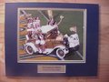 Picture: Georgia Tech Yellow Jackets Ramblin Wreck original 8 X 10 photo professionally double matted in team colors to 11 X 14 so that it fits a standard frame with a gold plate that reads "The Ramblin' Wreck, Georgia Tech Yellow Jackets."