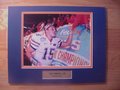 Picture: Tim Tebow Florida Gators 8 X 10 photo professionally double matted in team colors to 11 X 14 so that it fits a standard frame with a gold plate that reads "Tim Tebow, #15, Florida Gators."
