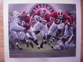 Picture: Daniel Moore hand-signed "The Blowout" print features the Alabama Crimson Tide destroying Auburn 36-0.
