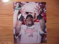 Picture: Alabama Crimson Tide 2009 National Champions 16 X 20 print features Mark Ingram with the BCS National Championship Trophy. This print fits a standard frame so you can have a nice large framed piece of the National Championship at a very affordable price.