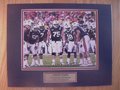 Picture: Cam Newton runs the Auburn Tigers Huddle 8 X 10 photo double matted in team colors to 11 X 14 with a plate that reads "Auburn Tigers, 2010 National Champions, Auburn 22-Oregon 19."