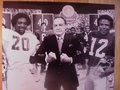 Picture: Bob Hope, 1978 Heisman Trophy Winner Billy Sims of the Oklahoma Sooners, and 1979 Heisman Trophy Winner Charles White of the USC Trojans 11 X 14 photo.