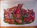 Picture: Arkansas Razorbacks "Hog Heaven" limited edition art print is signed and numbered by the artist and shows Hogs destroying the jerseys of other SEC teams.
