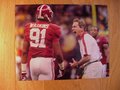 Picture: This is an original Alabama Crimson Tide 2011 BCS National Championship photo/poster of Nick Saban as he yells at Alex Watkins. Vintage Saban intensity!