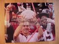 Picture: Nick Saban with the 2011 BCS National Championship football crystal and his Alabama Crimson Tide players photo/print.