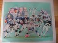 Picture: Dallas Cowboys original 20 X 24 art print mounted for easy framing. This print is called "How Bout Them Cowboys" and features Roger Staubach, Troy Aikman, Tony Romo, Deion Sanders, Randy White, Michael Irvin, Emmitt Smith, DeMarco Ware, Tom Landry, Tex Schram, Jerry Jones, Jimmy Johnson, Marion Barber and Tony Dorsett.