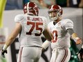 Picture: Alabama Crimson Tide original 2012 BCS National Champions 8 X 10 photo featuring A.J. McCarron and Barrett Jones argue.