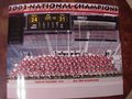 Picture: Ohio State Buckeyes 2002 National Championship team original 8 X 10 photo/print with championship scoreboard and game stats superimposed.
