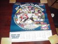 Picture: This is a very rare SGA from almost 20 years ago! 18 X 24 poster in very good shape with no pin holes or tears that celebrates the Braves' first 30 years in Atlanta. Never used, this was stored and rolled in a way that there are loops in the flatness of the poster. However with no pin holes or tears this is perfect if matted down and framed. This Atlanta Braves poster features 14 key players/moments in Atlanta Braves history-ironic to me that 14 people/moments were chosen considering the Braves Run of first place finishes was 14 but would not end until almost a decade later! The moments/people pictured on the poster include Dale Murphy, Hank Aaron's 715th, the Sid Bream slide, the John Smoltz and Greg Olson embrace, the 40 home run year of Aaron, Davey Johnson, and Darrell Evans, Gene Garber, Phil Niekro, Greg Maddux, Atlanta Fulton County Stadium, 13 win placards from the 1982 season when the franchise set the record for most wins to start a season, 1991 World Series Ticket, 1992 World Series Ticket, 1972 Braves All-Star Logo, and Screaming Indian Head Logo. What's nice is everything that is on this poster is spelled out on the back of it.