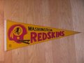 Picture: Very rare, original and vintage 1970's Washington Redskins full size 30 inch pennant in very good shape with no pin holes or tears. This is 40 plus years old so there is some color wear on pennant but overall it looks exactly like it did when it came out 40 years ago. Buyer pays 8.95 Priority Insured with Tracking Number Postage to have pennant sent flat well protected. We only have one of this rare ite
