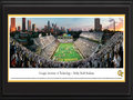 Picture: Georgia Tech Yellow Jackets Bobby Dodd Stadium 13.5 X 40 print professionally double matted in team colors and framed to 18 X 44. This panorama of the 100th anniversary of Historic Grant Field was taken by James Blakeway. Bobby Dodd Stadium at Grant Field, originally built in 1913, has been home to Georgia Tech football for more than a century. One of the best venues in the country to watch college football, the facility is the oldest on-campus stadium in NCAA Division 1-A (FBS). The facility was known as Grant Field until 1988, when the name Bobby Dodd Stadium was added in honor of the legendary coach who guided the Rambling Wreck to an illustrious football era. In true Georgia Tech style, the Rambling Wreck rolled onto the field and fans dressed in white at this nationally televised event.