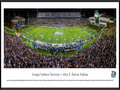 Picture: Just out after the win over Appalachian State! Georgia Southern Eagles Paulson Stadium print itself measures 13.5 X 40 inches and is framed to 13.75 X 40.25. It is on Grade A, pH neutral, heavy art stock. High quality panoramic picture frames covered with tempered glass. Print mounted and backed with foam core to prevent future warping from atmospheric and seasonal changes. This print comes double matted in GSU team colors and framed. The total measurement of the double matted and framed print is 18 inches by 44 inches. This panorama, taken by Sacha Griffin, captures the Georgia Southern University Eagles Football team playing host to Appalachian State in the newly expanded Allen E. Paulson Stadium. The Eagles were victorious in their first-ever Sun Belt Conference home game. One of the finest facilities of its kind, Paulson Stadium features a new mid-deck which brings capacity to 25,000. The new 50,000 square foot Ted Smith Family Football Center encloses the east endzone with a dynamic high-definition videoboard, adding to the gameday experience. Winners of an unprecedented six national championships at the FCS level, Georgia Southern was invited to join the FBS Sun Belt Conference in 2013.