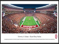 Picture: Alabama Crimson Tide Bryant Denny panoramic poster professionally framed. This panorama, photographed by James Blakeway, features the recently remodeled Bryant-Denny Stadium – home to the Alabama Crimson Tide football team. When the stadium was originally built in 1929, it seated 12,000 fans. Today, after eighty-one years and seven expansions, the stadium now seats 101, 821 fans. Located on the southwestern edge of the University of Alabama campus, the history-laden stadium ranks among the nation's top five on-campus football stadiums and is a fitting backdrop to the extraordinary football history of the Crimson Tide. The University, founded in 1831 in Tuscaloosa, Alabama, has a strong academic reputation with over 28,800 students.