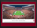 Picture: Alabama Crimson Tide Bryant Denny panoramic poster professionally double matted in team colors and framed. This panorama, photographed by James Blakeway, features the recently remodeled Bryant-Denny Stadium – home to the Alabama Crimson Tide football team. When the stadium was originally built in 1929, it seated 12,000 fans. Today, after eighty-one years and seven expansions, the stadium now seats 101, 821 fans. Located on the southwestern edge of the University of Alabama campus, the history-laden stadium ranks among the nation's top five on-campus football stadiums and is a fitting backdrop to the extraordinary football history of the Crimson Tide. The University, founded in 1831 in Tuscaloosa, Alabama, has a strong academic reputation with over 28,800 students.