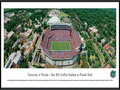 Picture: Florida Gators Ben Hill Griffin Stadium panoramic print professionally framed. This panorama of Ben Hill Griffin Stadium at Florida Field was taken by James Blakeway during a Florida Gators football game. Known as Florida Field for 59 years, in 1989 it was renamed in honor of citrus grower and major school supporter Ben Hill Griffin, Jr. Nicknamed "The Swamp", it holds over 88,000 seats. The stadium lives up to its haunting nickname with temperatures reaching a humid 100 degrees. The size and excitement of the fans concentrates the noise at field level, making it one of the loudest stadiums in America. It has been regularly ranked as one of the toughest places to play. The university, founded in 1853 in Gainesville, Florida, has over 51,000 students.