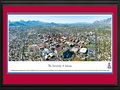 Picture: Arizona Wildcats Arizona Stadium 13.5 X 40 panoramic poster professionally double matted in team colors and framed to 18 X 44. This aerial panorama of the University of Arizona was taken by Christopher Gjevre, and features the Tucson campus during an Arizona Wildcats football game. Centered in the panorama, with a seating capacity of 57,803, is Arizona Stadium, home to the Arizona Wildcats football team. On the right, with its white roof is McKale Memorial Center, home of Arizona basketball, volleyball and gymnastics competitions. The University of Arizona was established in 1885 as the first university in the Arizona Territory, and emphasizes excellence in teaching, research and public service. The University has over 39,000 students and over 14,500 employees.
