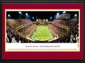 Picture: Arizona State Sun Devils Sun Devil Stadium/Frank Kush Field 13.5 X 40 panoramic poster professionally double matted in team colors and framed to 18 X 44. This panorama, photographed by James Blakeway, captures the overtime thriller as the Arizona State Sun Devils football team defeated their ranked opponent, Missouri. Adding to the excitement of the evening, 70,236 evil fans were dressed in black to create the "Black Out" as the Sun Devils team debuted its new all black uniforms and helmets. Arizona State University was founded in 1885 in Tempe, Arizona. Today, the university spreads across the greater Phoenix metropolitan area and is broadly organized into 14 divisions and four campuses with annual enrollment of over 72,000 students.