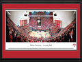 Picture: Indiana Hoosiers Assembly Hall 13.5 X 40 panoramic poster professionally double matted in team colors and framed to 18 X 44. This panorama, taken by James Blakeway, captures the Indiana Hoosiers impressive win over the North Carolina Tarheels, and the first night of the season's ACC/Big Ten Challenge between two of the most storied programs in all of college basketball. Adding to the evening festivities at Assembly Hall in Bloomington, Indiana, Hoosier fans were dressed in red to celebrate the "Red Out" game and, as tradition has dictated since 1979, the William Tell Overture played during the third time-out of the second half of the game. The Hoosiers have been part of the Big Ten Conference since 1899, fielded their first men's basketball team in the 1900-01 season and hold a long history of winning achievements.