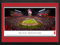 Picture: Rutgers Scarlet Knights High Point Solutions Stadium 13 X 40 panoramic print professionally double matted in team colors and framed to 18 X 44. This panorama, taken by James Blakeway, captures the action of the Rutgers Scarlet Knights football team playing their first game in the Big Ten Conference in front of a record crowd of 53,774. Rutgers is considered the Birthplace of College Football, after Rutgers and Princeton played the first intercollegiate football game in 1869. Rutgers won 6-4. The original stadium opened in 1938. The current stadium was built in 1993 on the same site, with a seating capacity of 41,500. In 2009, seating capacity was increased to 52,454. Rutgers University was established in 1766 as Queens College, is the largest university in New Jersey and is the eighth-oldest college in the United States.